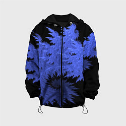 Куртка с капюшоном детская Абстрактный морозный узор Abstract frost pattern, цвет: 3D-черный