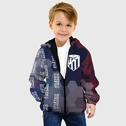 Куртка с капюшоном детская ATLETICO MADRID - Соты, цвет: 3D-черный — фото 2