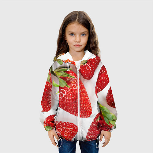 Детская куртка Strawberries / 3D-Белый – фото 3