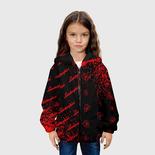 Детская куртка LAMBORGHINI Арт Паттерны / 3D-Черный – фото 3