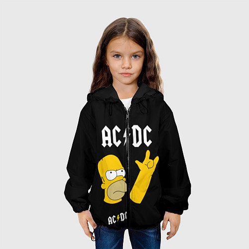 Детская куртка AC DC ГОМЕР СИМПСОН SIMPSONS / 3D-Черный – фото 3