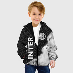 Куртка с капюшоном детская INTER Football Пламя, цвет: 3D-черный — фото 2