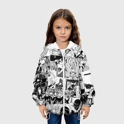 Куртка с капюшоном детская Евангелион паттерн, цвет: 3D-белый — фото 2