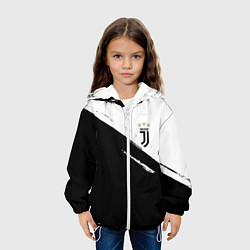 Куртка с капюшоном детская Juventus маленькое лого, цвет: 3D-белый — фото 2