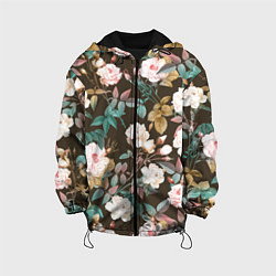 Куртка с капюшоном детская Цветы Розы Садовые, цвет: 3D-черный