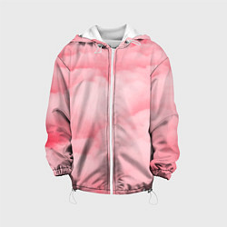 Куртка с капюшоном детская Розовые небеса, цвет: 3D-белый