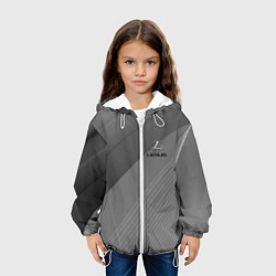 Куртка с капюшоном детская Lexus - абстракция - sport, цвет: 3D-белый — фото 2