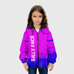 Куртка с капюшоном детская Sally Face Glitch Text Effect, цвет: 3D-черный — фото 2