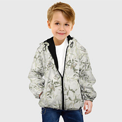 Куртка с капюшоном детская Птицы На Ветках С Листьями, цвет: 3D-черный — фото 2