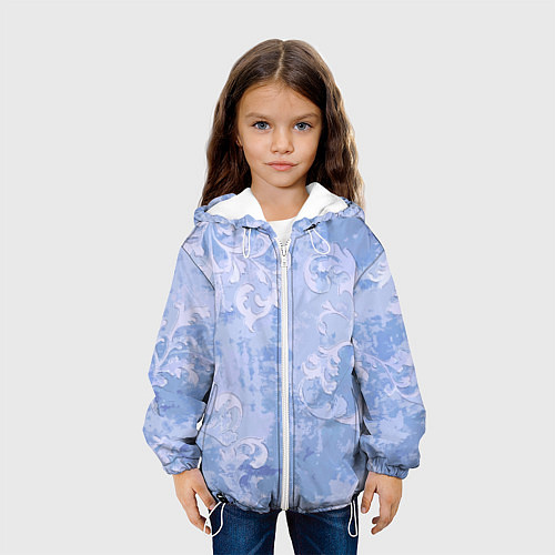 Детская куртка Винтажный растительный летний орнамент / 3D-Белый – фото 3