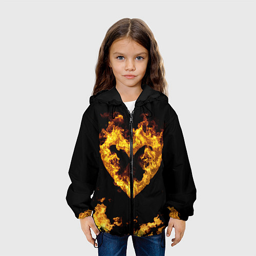 Детская куртка Fire Heart / 3D-Черный – фото 3