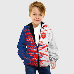 Куртка с капюшоном детская Arsenal fc арсенал фк texture, цвет: 3D-черный — фото 2