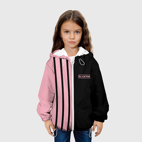 Детская куртка BLACKPINK HALF BLACK-PINK MINI LOGO / 3D-Белый – фото 3