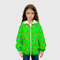 Куртка с капюшоном детская CHARMING CROCODILES, цвет: 3D-белый — фото 2