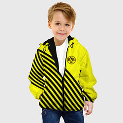 Куртка с капюшоном детская Borussia черные полосы, цвет: 3D-черный — фото 2
