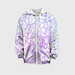 Куртка с капюшоном детская Geometric Distortion, цвет: 3D-белый