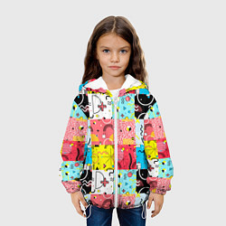Куртка с капюшоном детская COLORED GEOMETRIC SHAPES, цвет: 3D-белый — фото 2