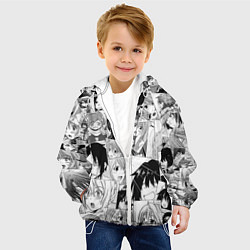 Куртка с капюшоном детская Log Horizon pattern, цвет: 3D-белый — фото 2