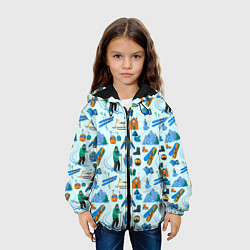 Куртка с капюшоном детская SKI TRAIL, цвет: 3D-черный — фото 2