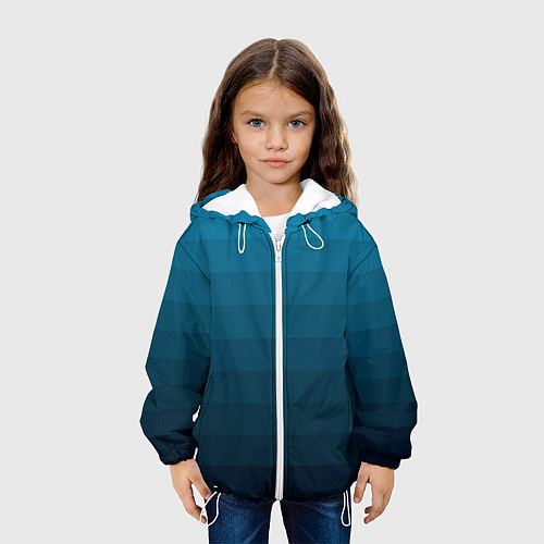 Детская куртка Blue stripes gradient / 3D-Белый – фото 3