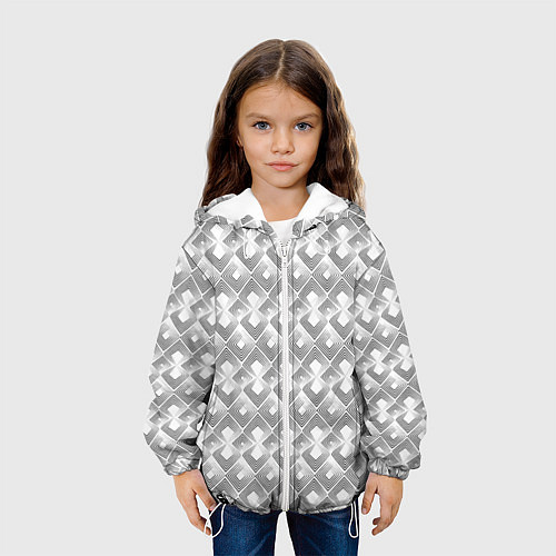 Детская куртка Art deco white background / 3D-Белый – фото 3