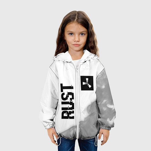 Детская куртка Rust Glitch на светлом фоне / 3D-Белый – фото 3