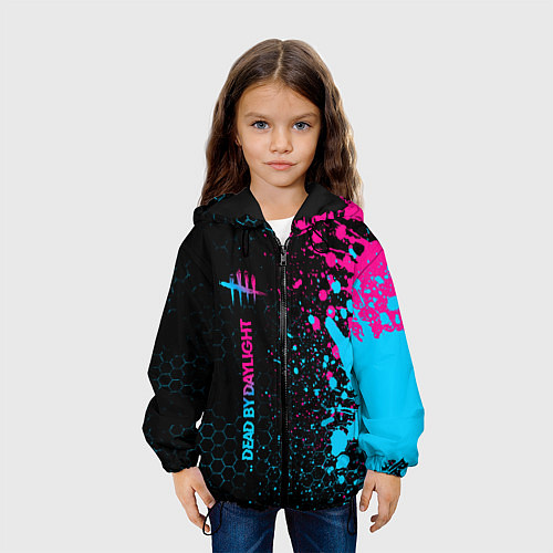 Детская куртка Dead by Daylight Neon Gradient / 3D-Черный – фото 3