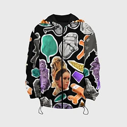 Куртка с капюшоном детская Underground pattern Fashion trend, цвет: 3D-черный