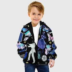 Куртка с капюшоном детская Underground pattern Fashion 2077, цвет: 3D-черный — фото 2
