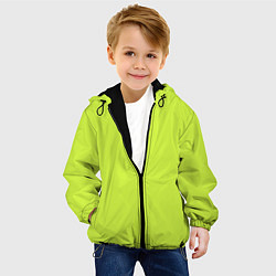 Куртка с капюшоном детская Зеленый неон из фильма Барби, цвет: 3D-черный — фото 2