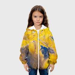 Куртка с капюшоном детская Пожар Красок, цвет: 3D-белый — фото 2