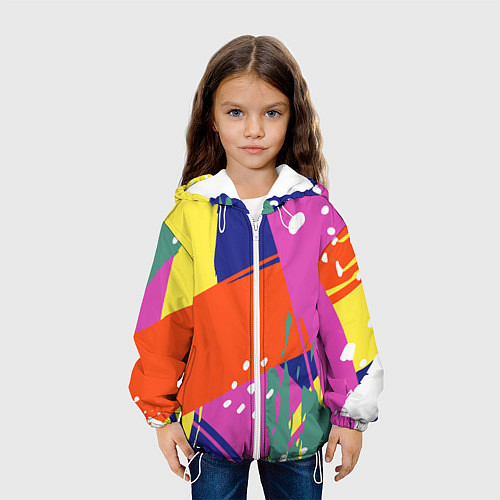 Детская куртка Красочная летняя картинка Fashion trend / 3D-Белый – фото 3