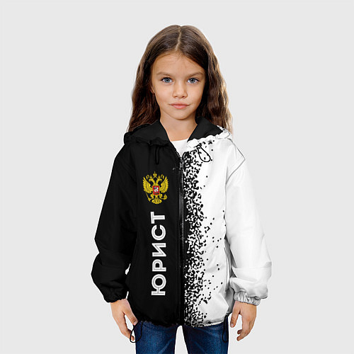 Детская куртка Юрист из России и Герб Российской Федерации / 3D-Черный – фото 3