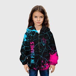 Куртка с капюшоном детская In Flames Neon Gradient, цвет: 3D-черный — фото 2