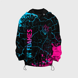 Куртка с капюшоном детская In Flames Neon Gradient, цвет: 3D-черный