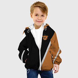 Куртка с капюшоном детская Фредди - абстракция, цвет: 3D-белый — фото 2