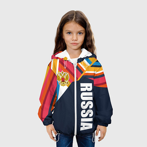 Детская куртка RUSSIA - RETRO COLORS / 3D-Белый – фото 3