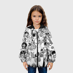 Куртка с капюшоном детская Команда мечты паттерн, цвет: 3D-черный — фото 2