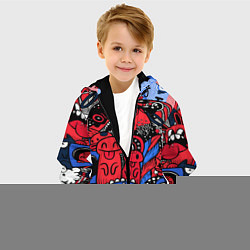 Куртка с капюшоном детская Такие разные монстры, цвет: 3D-черный — фото 2