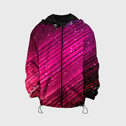 Куртка с капюшоном детская Cosmic Radiance, цвет: 3D-черный