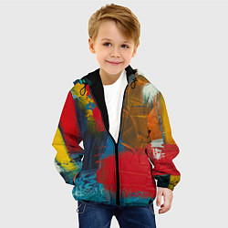 Куртка с капюшоном детская Твоя палитра, цвет: 3D-черный — фото 2