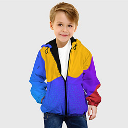 Куртка с капюшоном детская Яркие разноцветные пятна, цвет: 3D-черный — фото 2