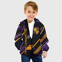 Куртка с капюшоном детская ПОРШ - ТЕХНОЛОГИЧЕСКИЙ, цвет: 3D-черный — фото 2