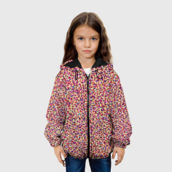 Куртка с капюшоном детская Цветное конфетти, цвет: 3D-черный — фото 2