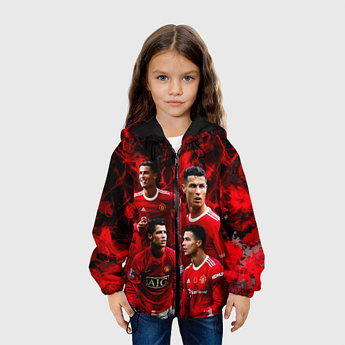 Детская куртка Криштиану Роналду Манчестер Юнайтед / 3D-Черный – фото 3