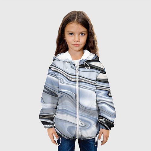 Детская куртка Серебристая поверхность воды / 3D-Белый – фото 3