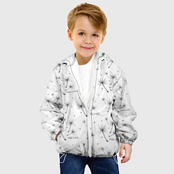 Куртка с капюшоном детская Make a Wish паттерн, цвет: 3D-белый — фото 2