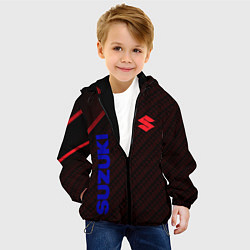 Куртка с капюшоном детская Suzuki Абстракция, цвет: 3D-черный — фото 2