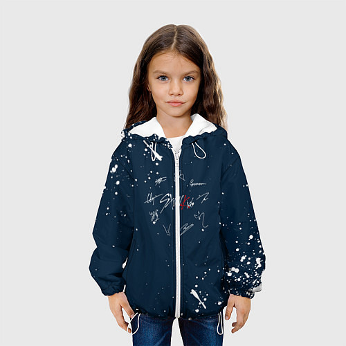 Детская куртка Stray Kids - брызги / 3D-Белый – фото 3