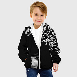 Куртка с капюшоном детская Joy Division - неровность горы, цвет: 3D-белый — фото 2
